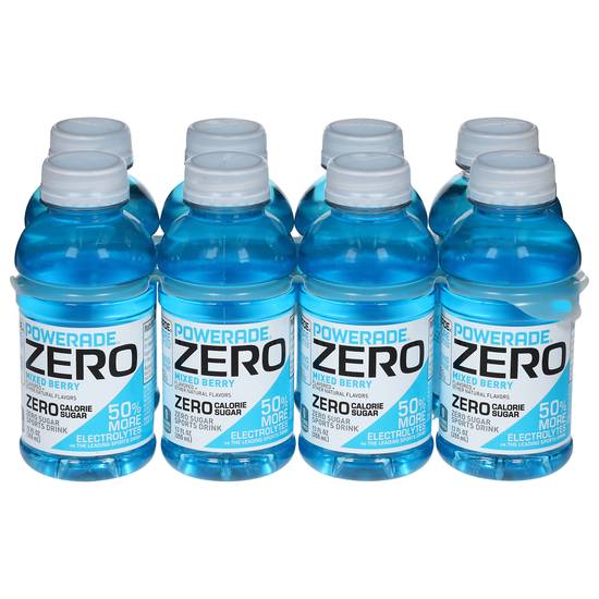 Powerade Zero Sports Drink (8 pack, 12 fl oz) (mixed berry)