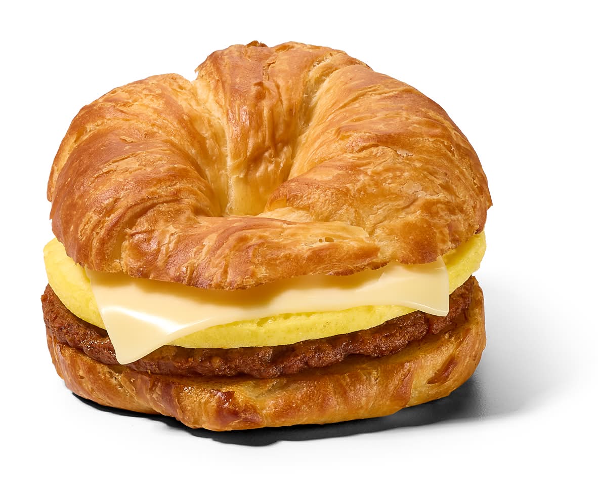 Wawa Sausage Egg & Cheese on a Croissant Sandwich