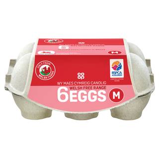 Co-op Welsh Medium Free Range Eggs 6S