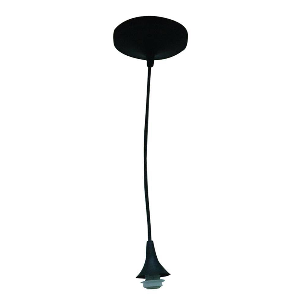 Style Selections Matte Black Transitional Cylinder Mini Hanging Pendant Light | CPM-1MBK