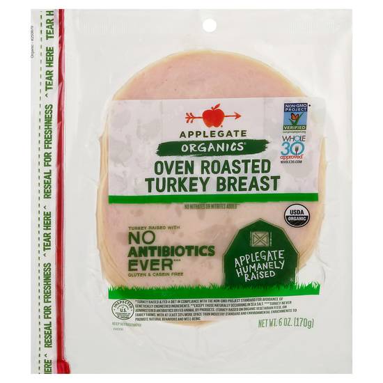 Applegate Organics Oven Roasted Turkey Breast (6 oz)