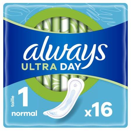Serviette Hygiénique Ultra Normal Taille1 ALWAYS - le paquet de 16 serviettes hygiéniques