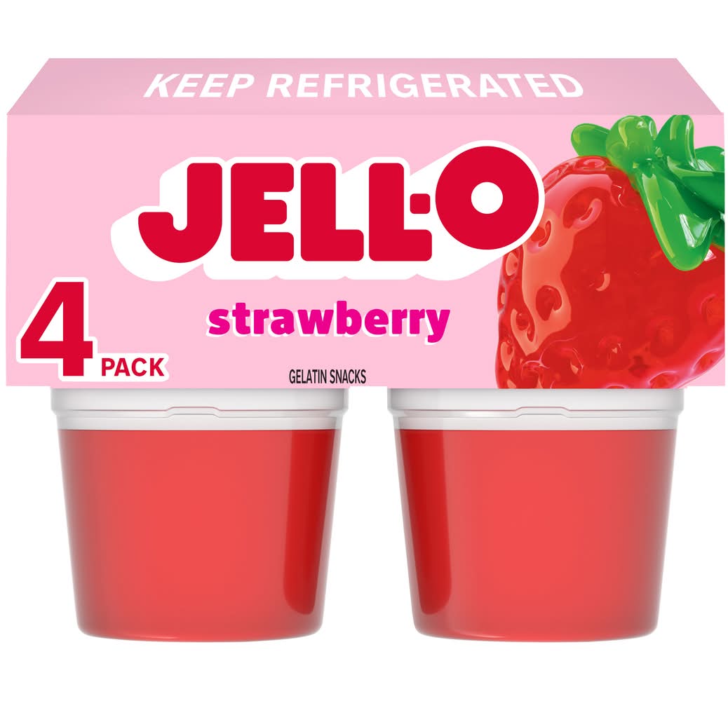 Jell-O Original Gelatin Snacks, Strawberry (13.5 oz, 4 ct)