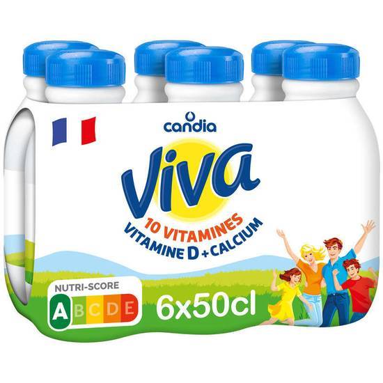 Candia Lait demi-écrémé - Viva  6x50cl