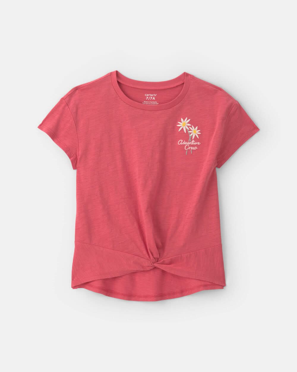 Girls 'Adventure Crew' Graphic Tee - Red - 7