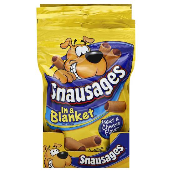 Snausages in a blanket beef & cheese flavor dog snacks hot sale