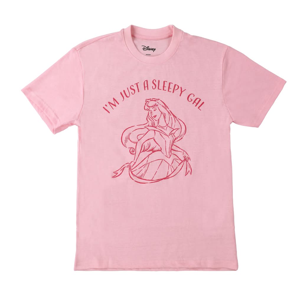 Disney Sleepy Gal Graphic Tee Large Pink