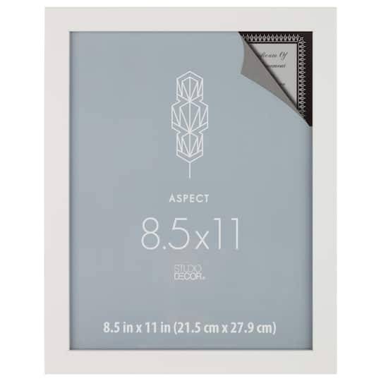 Aspect 8.5" X 11" White Narrow Frame By Studio Decor