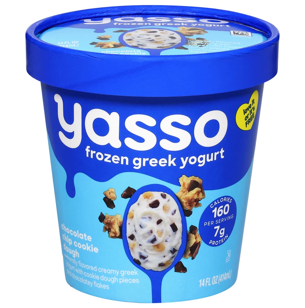 Yasso Frozen Greek Yogurt, Chocolate Chip Cookie Dough (14 fl oz)