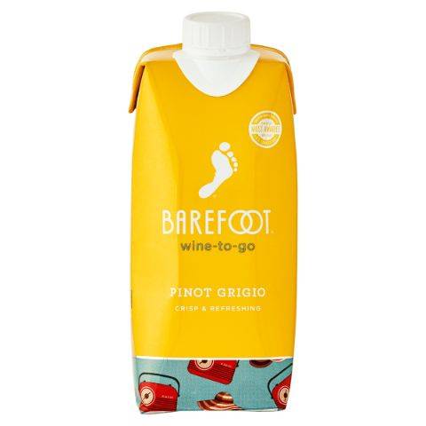 Barefoot Pinot Grigio Wine to Go 500mL Tetra