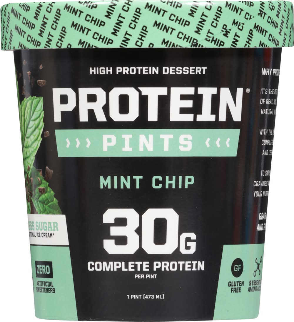 Protein Pints High Protein Ice Cream, Mint Chip (16 fl oz)