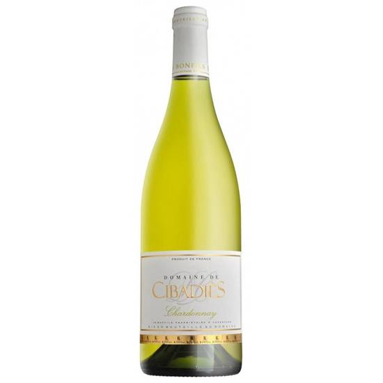 Vin blanc sec chardonnay Domaine de cibadies 75cl