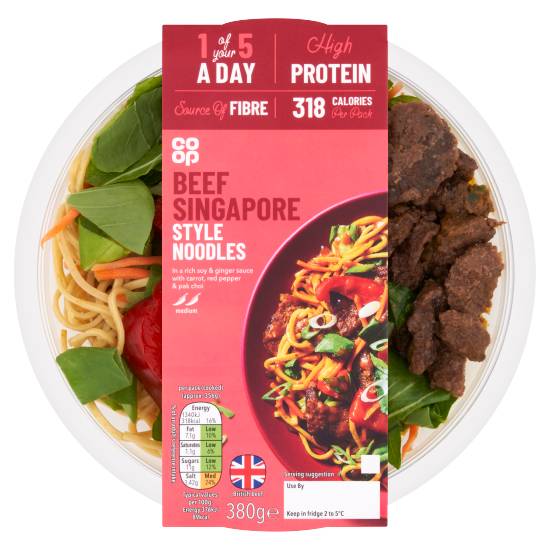 Co-Op Beef Singapore Style Noodles 380g