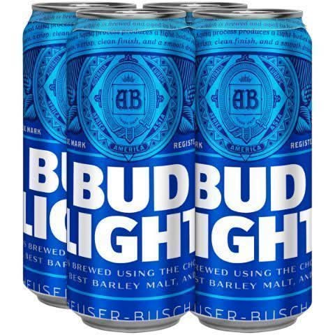 Bud Light American Lager Beer (4 x 16 fl oz)