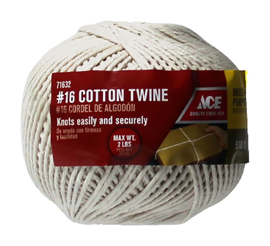 Ace #16 In. D X 510 Ft. L White Wrapping Cotton Twine
