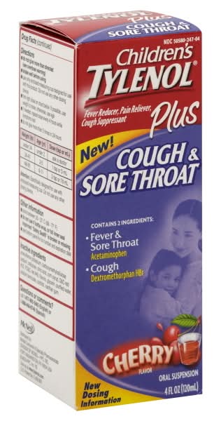 Tylenol Cough & Sore Throat, Cherry (4 fl oz)