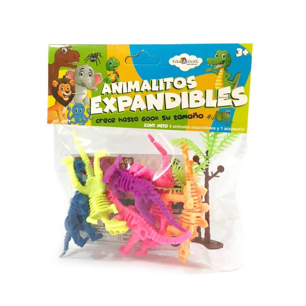 Juega · Animales expandibles de plástico