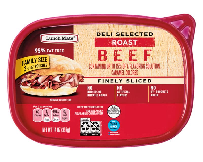 Lunch Mate Deli Selected Roast Finely Sliced Beef (14 oz)