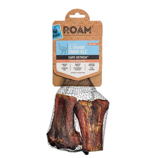 Roam El Grande Gnaw Kle Dog Bone Treat Cape (large/ostrich)