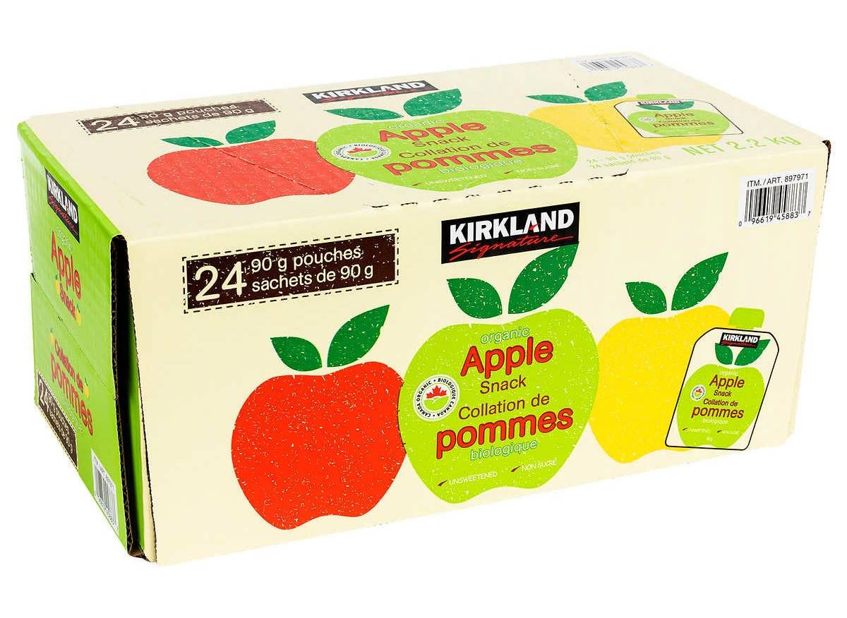 Kirkland Signature - Collation De Pomme Biologique Non Sucrée, 24 × 90 G / Kirkland Signature Unsweetened Organic Apple Snack, 24 × 90 G