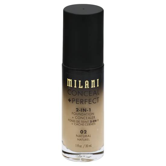 Milani Conceal + Perfect 02 Natural 2-in-1 Foundation