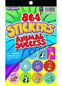 Paper Magic Group Animal Success Stickers, Multi Colors (864 ct)