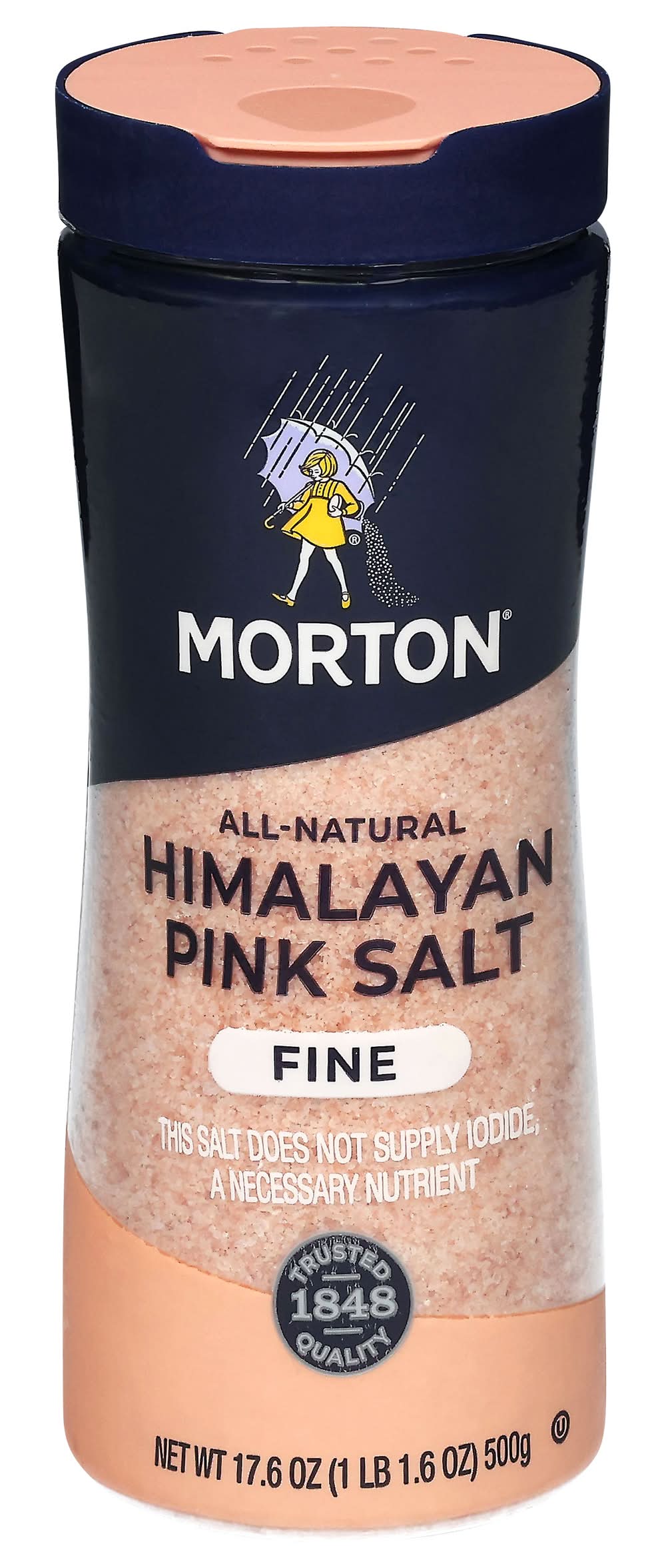 Morton All Natural Fine Himalayan Pink Salt (17.6 oz)