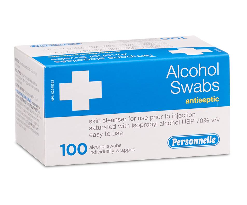 Personnelle tampons alcoolisés (100 unités) - alcohol swabs (100 units)