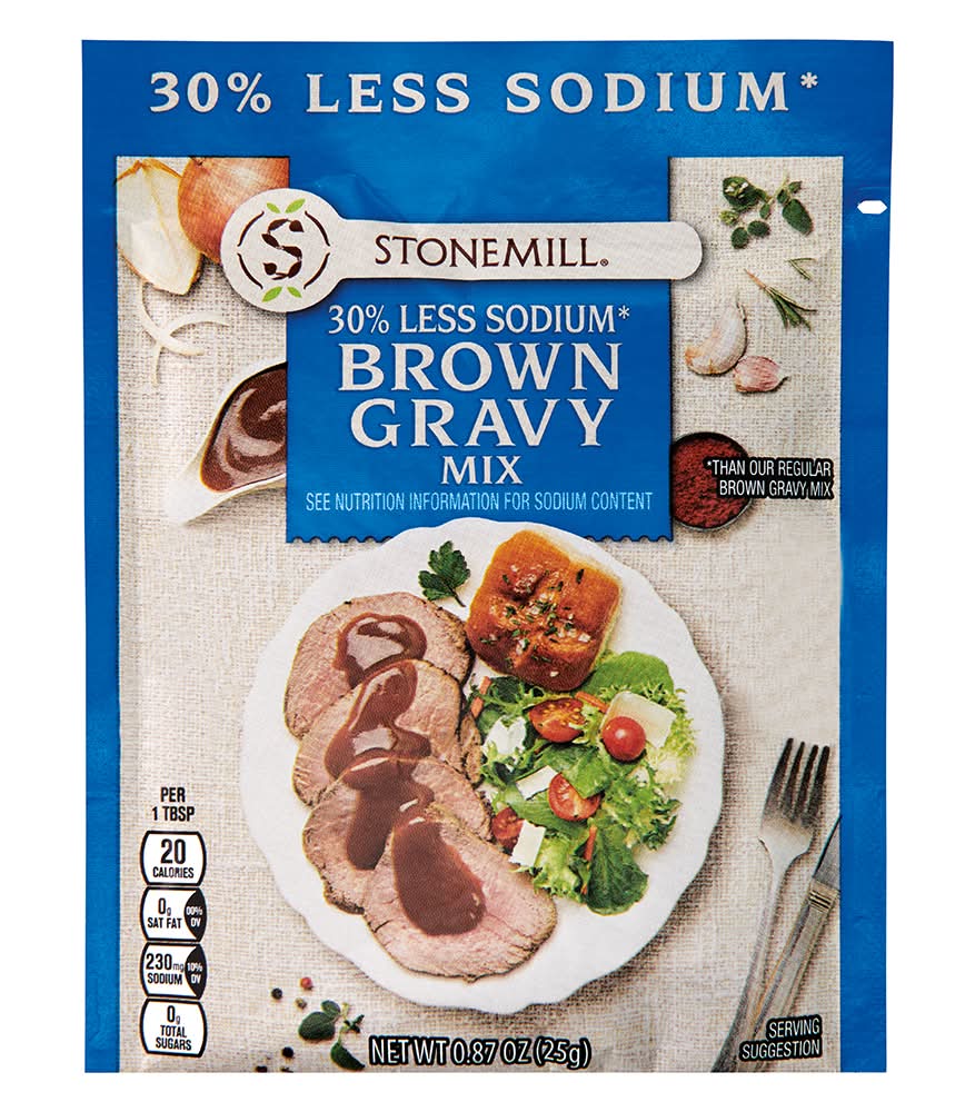 Stonemill Reduced Sodium Brown Gravy MIx