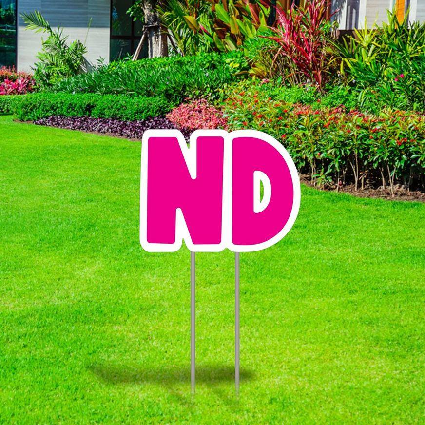 Pink Ordinal Indicator (ND) Corrugated Plastic Yard Sign, 12in