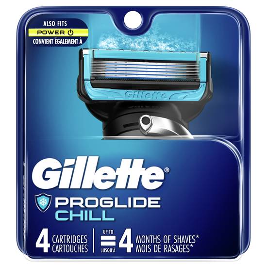 Gillette Proglide Chill Cartridges (4 ct)