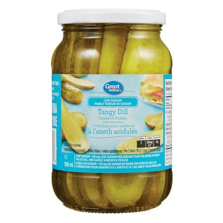 Great Value Tangy Dill Sandwich Pickles (500 ml)