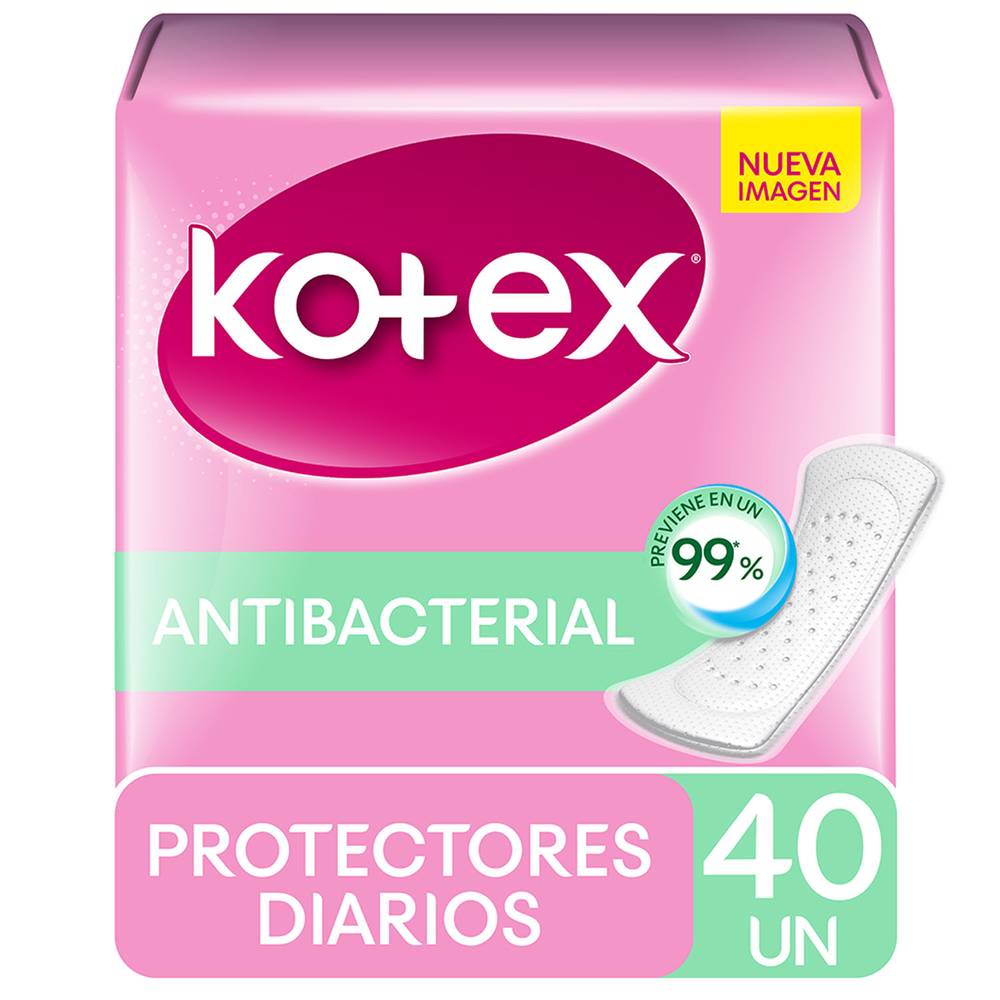 Kotex · Protector diario antibacterial (40 un)