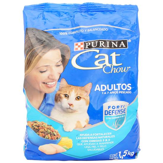 PURINA CAT CHOW ADULTOS PAQ*1.5KG