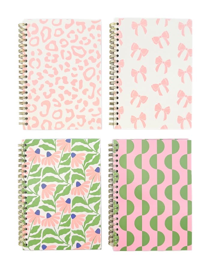 100-Sheet Stylish-Print Spiral Notebook, 5x7 in.