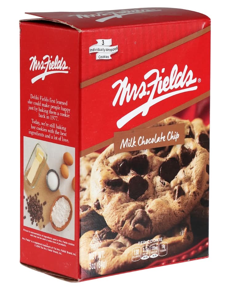 Mrs. Fields Milk Chocolate Chip Cookies (3 oz, 3 ct)