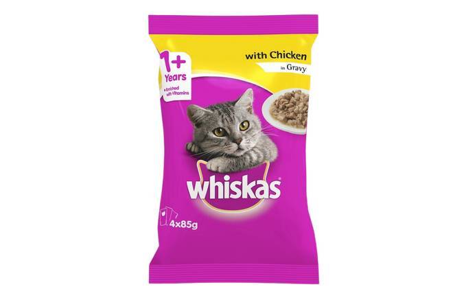 Whiskas Pouch Chicken & Gravy 4x85g