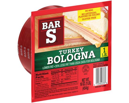 Bar-S · Gluten Free Turkey Bologna (16 oz)