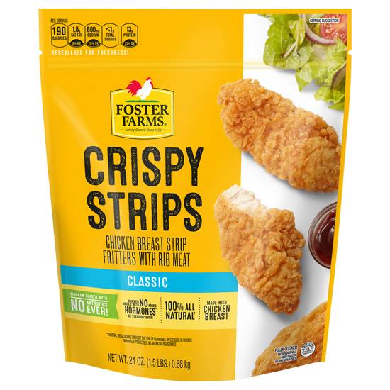 Foster Farms Classic Chicken Breast Crispy Strips (24 oz)