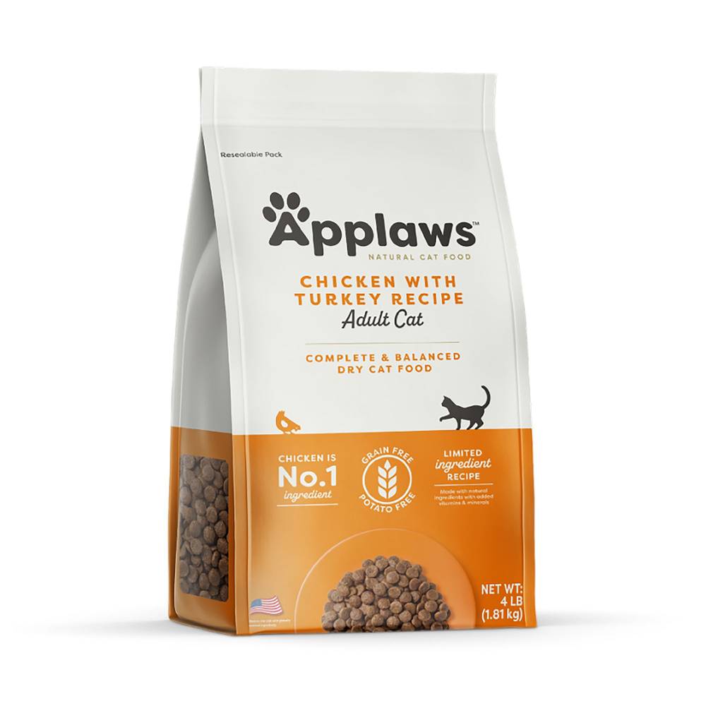Applaws® Adult Dry Cat Food - Natural, Limited Ingredient, Grain Free, Chicken & Turkey (Flavor: Chicken & Turkey, Size: 4 Lb)