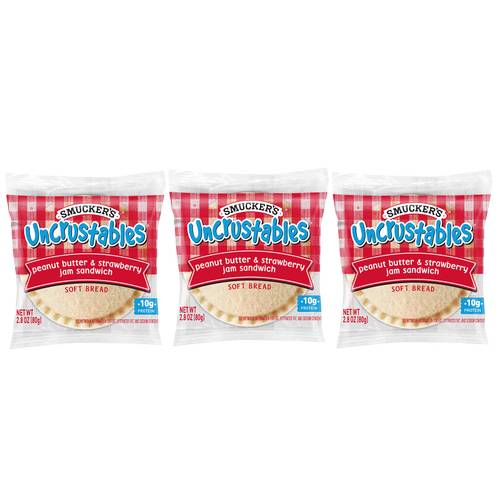 3ct Smucker's Frozen Uncrustables PB & Strawberry on Wheat 2.6oz