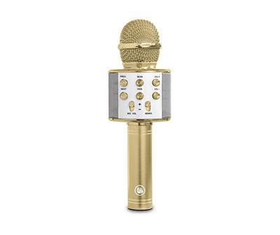 Disco Karaoke Mic & Speaker (gold)