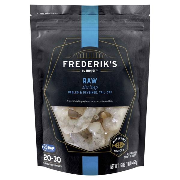Frederiks By Meijer 20/30 Peeled & Deveined, Tail-Off Raw Shrimp (16 oz)