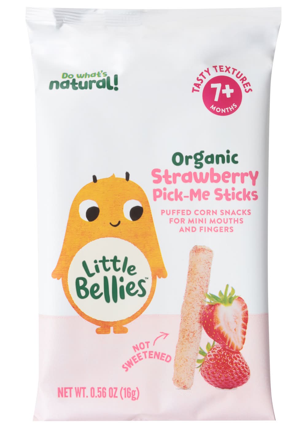 Little Bellies Organic Strawberry Pick-Me Sticks 7+ Months (0.56 oz)