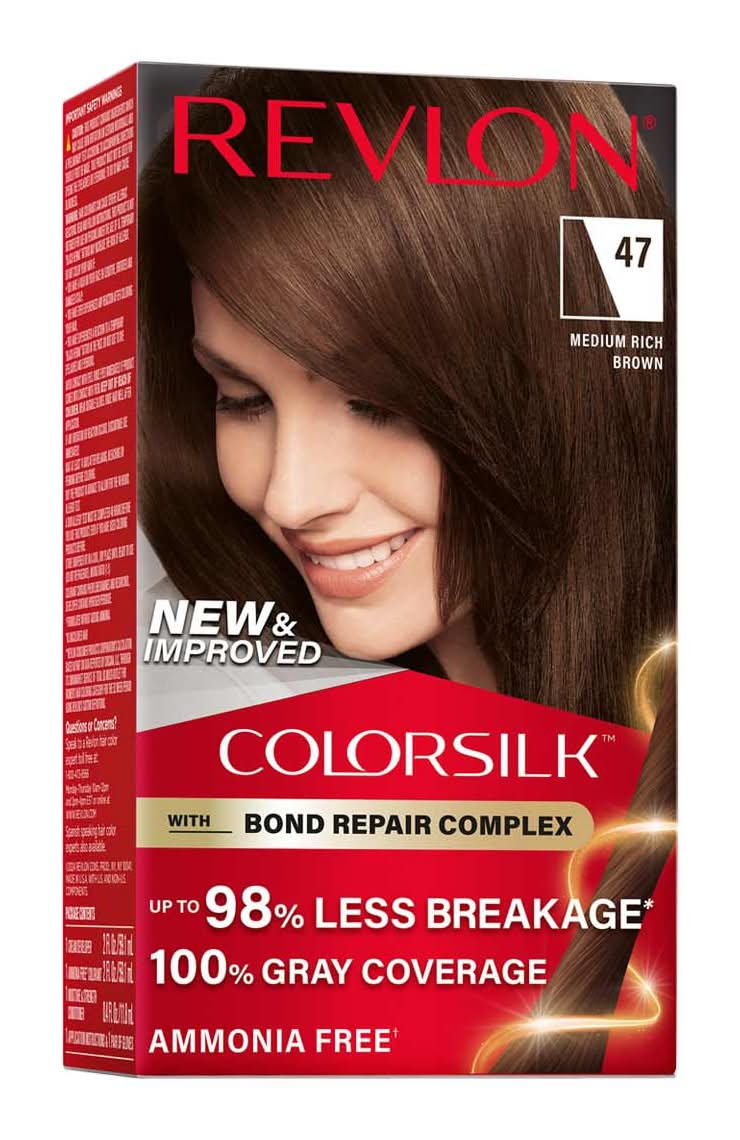Revlon Colorsilk Permanent Hair Color - 47 Medium Rich Brown 1 Ct