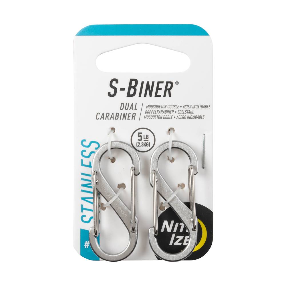 Nite Ize 2-Pack 1.56-in Oval Wire Carabiner | SB1-2PK-11