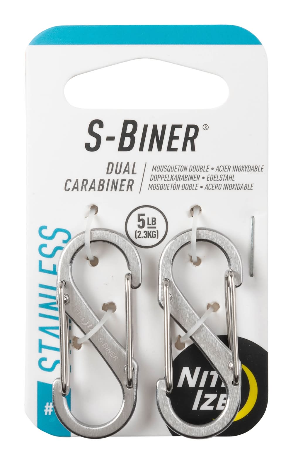 Nite Ize 2 -Pack 1.57-in Oval Wire Carabiner