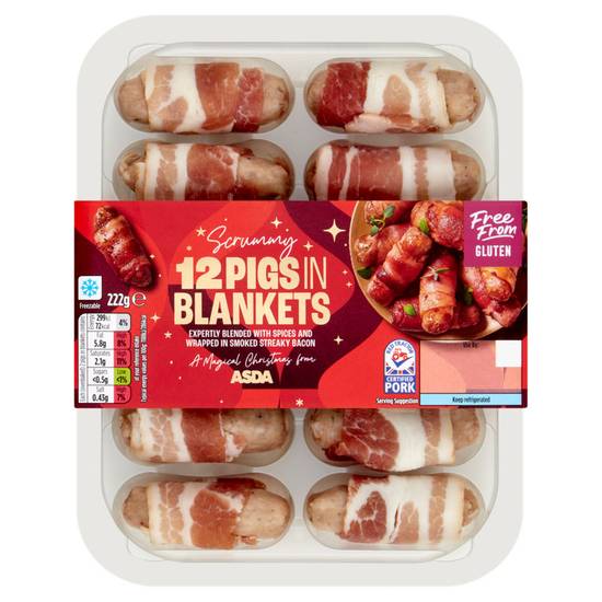 Asda 12 Delicious Pigs in Blankets 222g