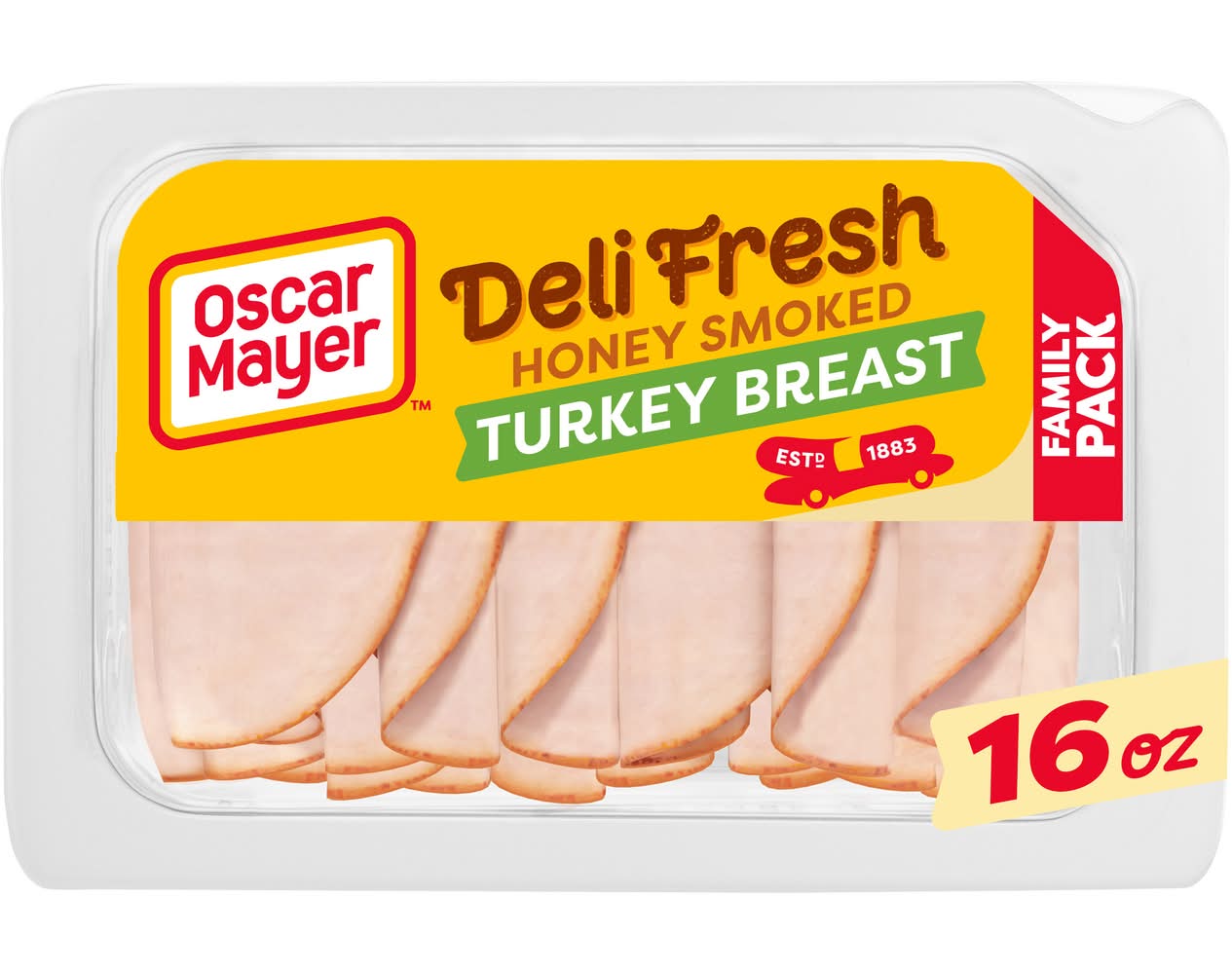 Oscar Mayer Deli Fresh Turkey Breast Sliced Lunch Meat, Honey Smoked (16 oz)