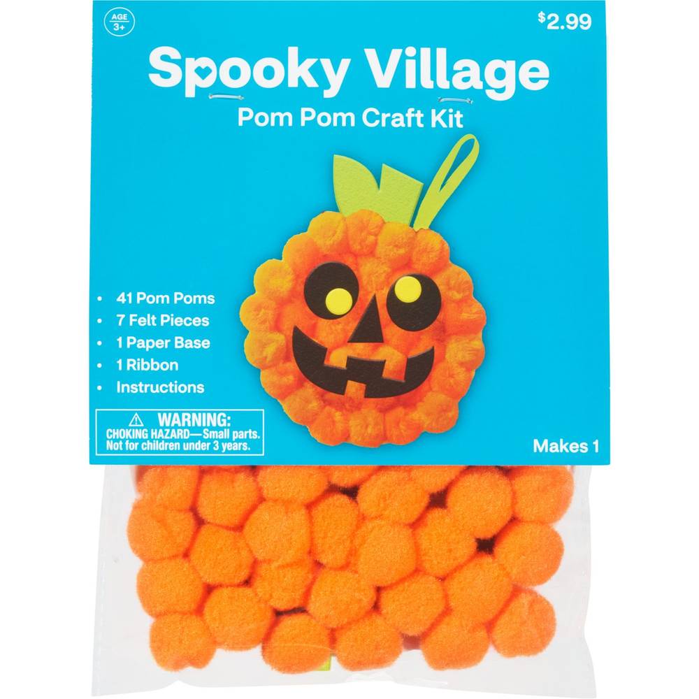 Spooky Village Pom Pumpkin Kit